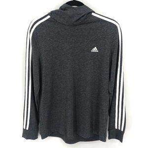 Adidas Climate Athletic Striped Sleeve Hoodie L